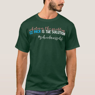 T-shirt Solution de poche de glace Blessure scolaire drôle