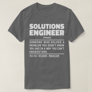T-shirt Solutions Ingénieur Noun Spécialiste Problèmes Sol