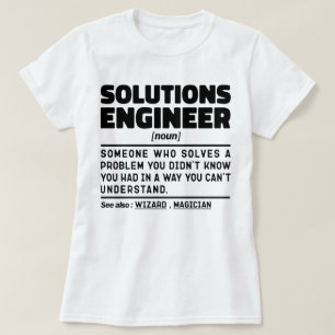 T-shirt Solutions Ingénieur Noun Spécialiste Problèmes Sol