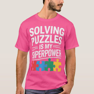 T-shirt Solving Puzzles Is My Superpower Funny Jigsaw Puzz