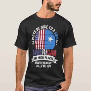 T-shirt Somalien Américain Nous connaissons des endroits o