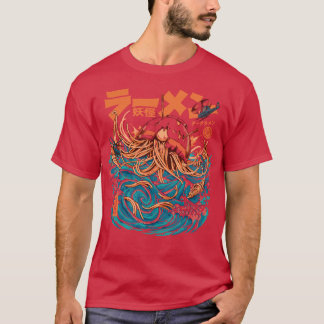 T-shirt Sombre Grand Ramen au large de Kanagawa