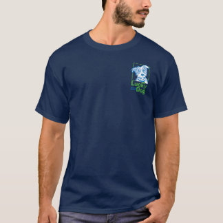 T-shirt sombre pour chien chanceux pour hommes