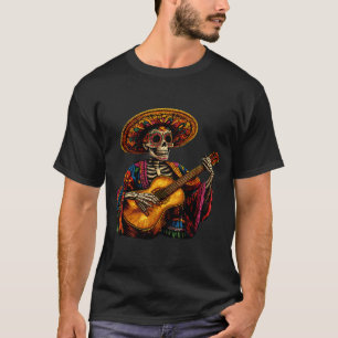 T-shirt Sombrero squelette mexique jour des morts