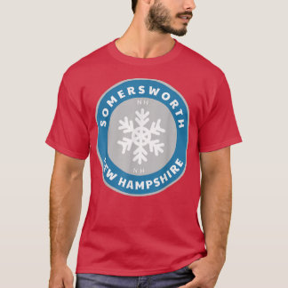 T-shirt Somersworth New Hampshire NE Hiver Flocon de neige