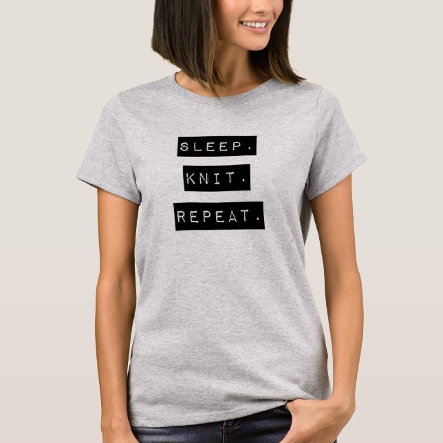 T-shirt Sommeil. Knit. Répétition (Devant)