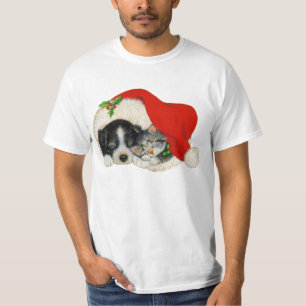 T-shirt Sommeil mignon de chiot et de chaton dans un