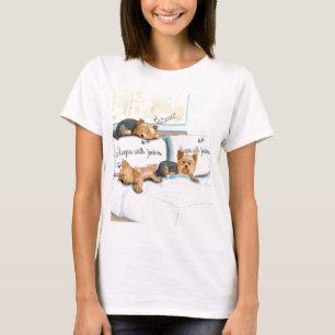 T-shirt Sommeils avec Yorkies par Catia Cho