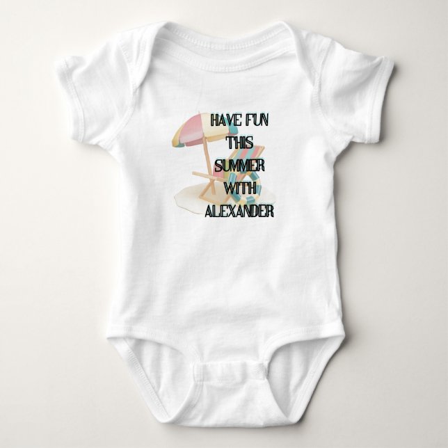 T - Shirt Sommerspass Alexander Baby Bodysuit. (Vorderseite)