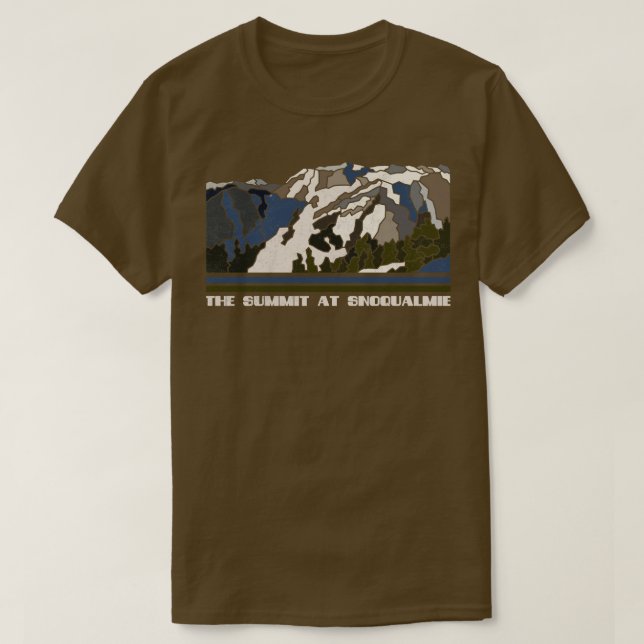 T-shirt Sommet à Snoqualmie Station de ski alpin (Design devant)