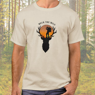 T-shirt Sommet Chercheur Marchez le Randonnée sauvage T-sh