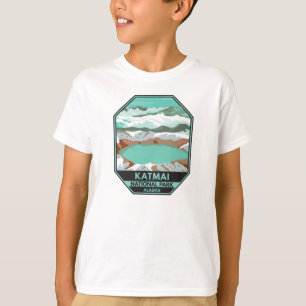 T-shirt Sommet du parc national Katmai Crater Lake Alaska 