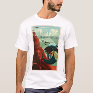 T-shirt SOMMET OLYMPUS MONS Tour SpaceX Colonie rétro de 