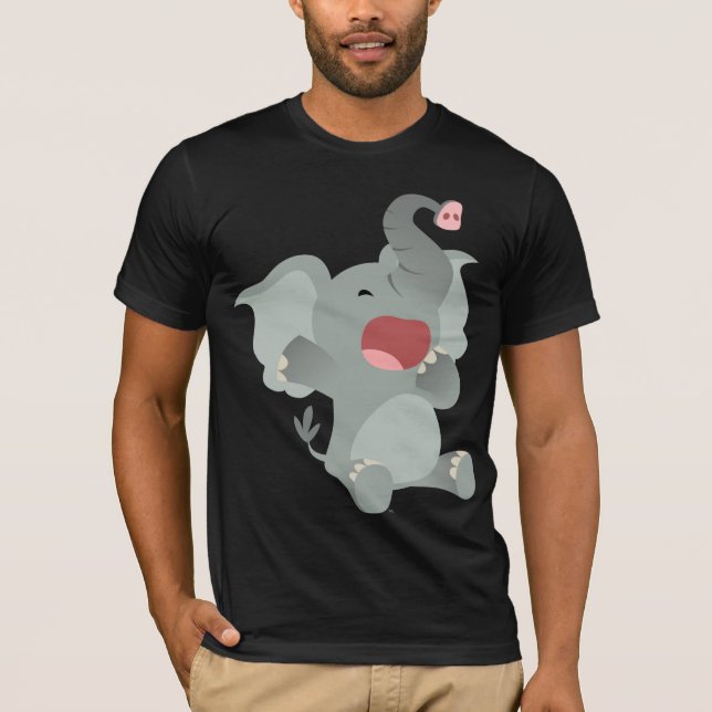 T-shirt somnolent mignon d'éléphant de bande (Devant)