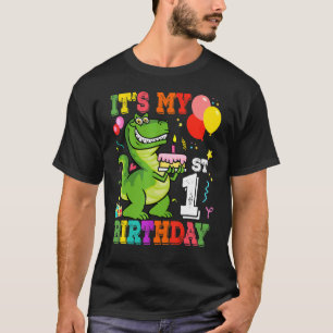 T-shirt Son 1er anniversaire Boy Rex Dinosaur Anniversaire