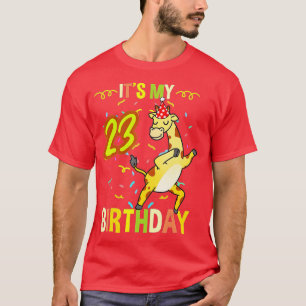 T-shirt Son 23e anniversaire Dabbing Giraffe - 1