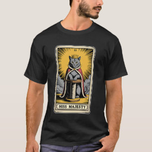 T-shirt Son Altesse Grattoir de Chat Mystique Carte Tarot