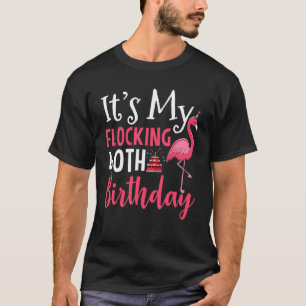 T-shirt Son anniversaire My Flocking 40th Pink Flamant ros