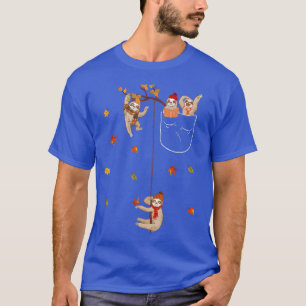T-shirt Son Automne Yall Feuilles Automne Slot Poche
