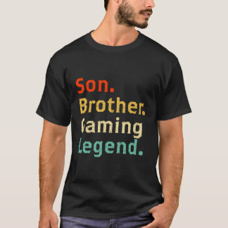 T-shirt Son Brother Gaming Legend Gamer Cadeaux Pour Ado B