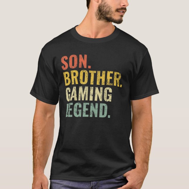 T-shirt Son Brother Jeu Legend Jeux Vidéo Gamer (Devant)