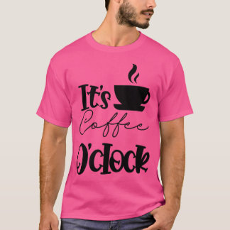 T-shirt Son café horloge caféine Lover