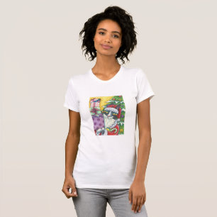 T-shirt SON CHAT N'Fitz PÈRE NOËL CHRISTMAS JERSEY T SHIRT