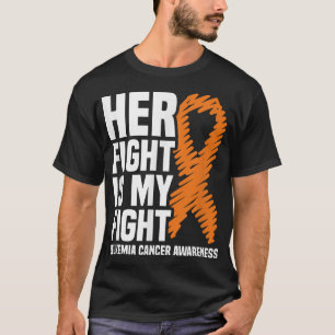 T-shirt Son combat contre la leucémie du ruban orange