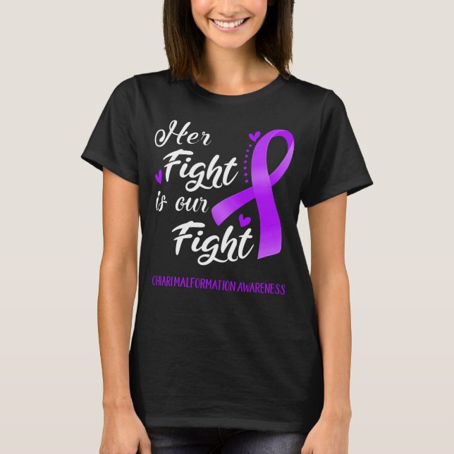 T-shirt Son combat contre la malformation de Chiari (Devant)