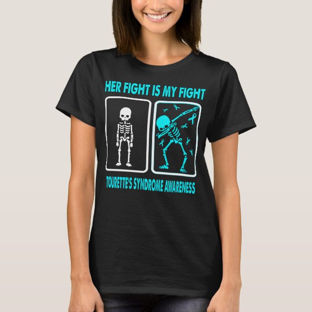 T-shirt Son Combat Est Le SYNDROME De Mon Combat TOURETTE (Devant)