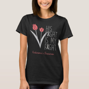 T-shirt Son combat est ma lutte Conscience de Parkinson T