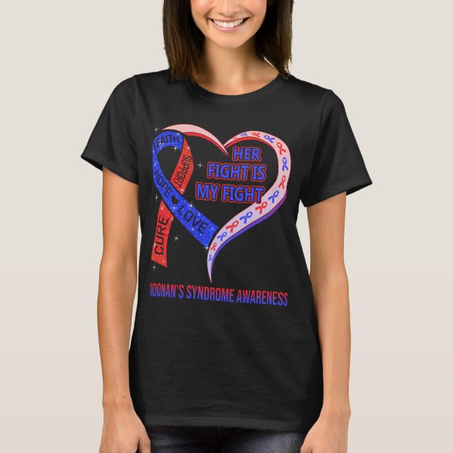 T-shirt Son combat est ma lutte contre la sensibilisation  (Devant)