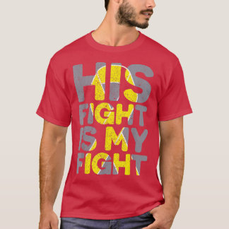 T-shirt Son combat est Ma lutte contre le cancer de l'enfa