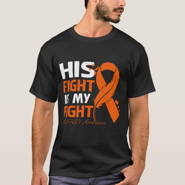 T-shirt Son combat est ma lutte contre le TDAH SENSIBILISA (Devant)