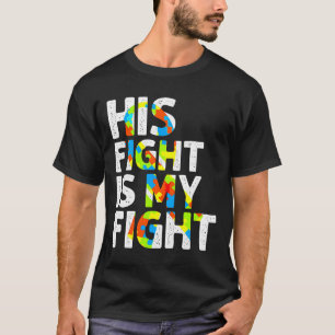 T-shirt Son Combat Est Ma Sensibilisation sur l'autisme De