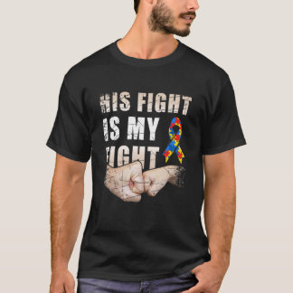 T-shirt Son Combat Est Ma Sensibilisation sur l'autisme De