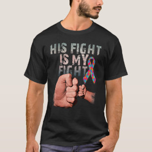 T-shirt Son Combat Est Ma Sensibilisation sur l'autisme De