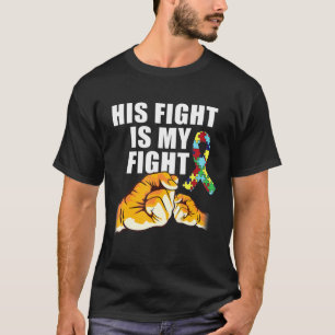 T-shirt Son Combat Est Ma Sensibilisation sur l'autisme De