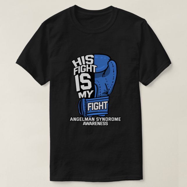 T-shirt Son Combat Est Mon Angelman De Lutte Syndrome Heur (Design devant)