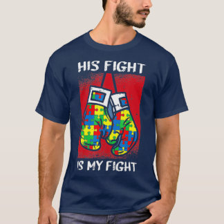 T-shirt Son Combat Est Mon Boxe De Sensibilisations sur l'
