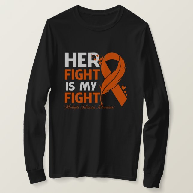 T-shirt Son combat est mon combat à plusieurs SCLEROSIS co (Design devant)