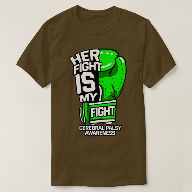 T-shirt Son Combat Est Mon Combat Cérébral Sensibilisation (Design devant)