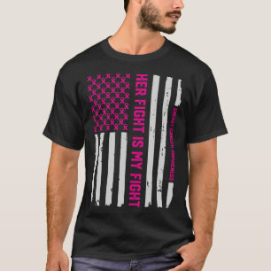 T-shirt Son combat est mon combat - conscience de cancer