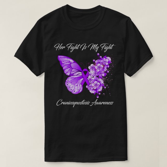 T-shirt Son Combat Est Mon Combat Contre La Craniosynostos (Design devant)