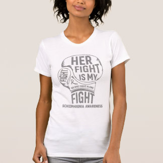 T-shirt Son combat est mon combat contre la schizophrénie