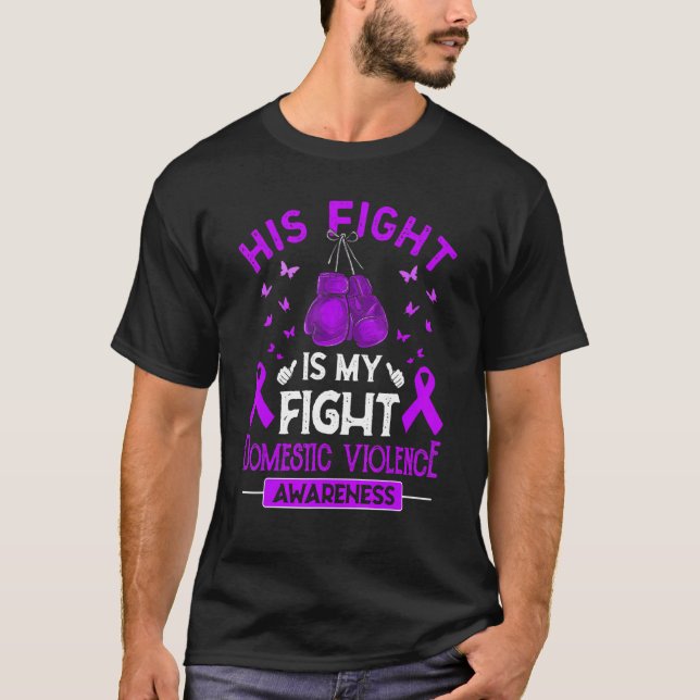 T-shirt Son Combat Est Mon Combat Contre La Violence Domes (Devant)