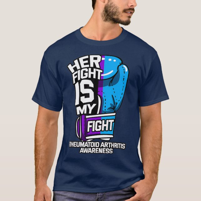 T-shirt Son combat est mon combat contre l'arthrite rhumat (Devant)