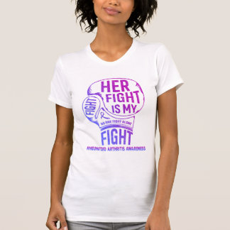 T-shirt Son combat est mon combat contre l'arthrite rhumat