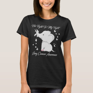 T-shirt Son Combat Est Mon Combat Contre Le Cancer Du Poum