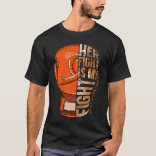T-shirt Son Combat Est Mon Combat La Sclérose Multiples Or